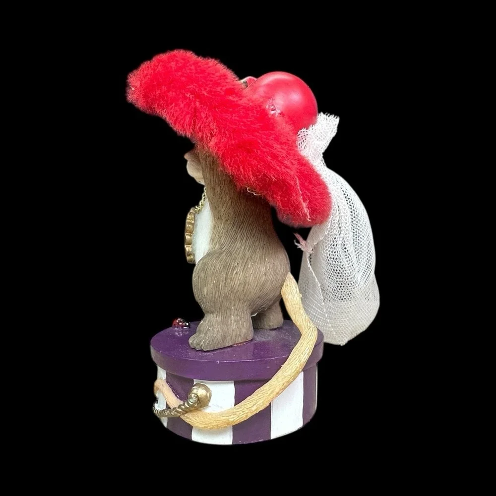 Charming Tails Fitz & Floyd You've Got Style Mouse Figurine Purple‎ Red Hat Lady